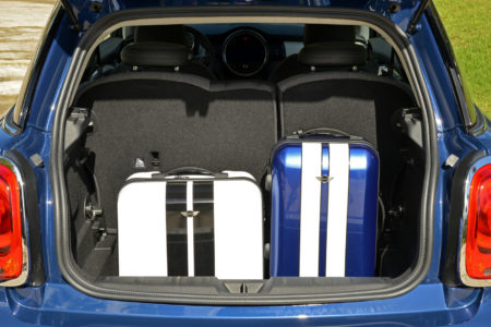 City Style and Living Magazine Mini Cooper S 2014 luggage in trunk