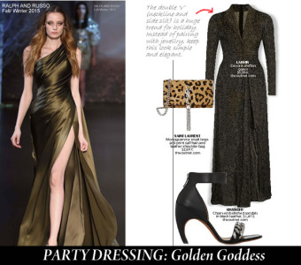 Golden Goddress holiday dressing City Style and Living Magazine