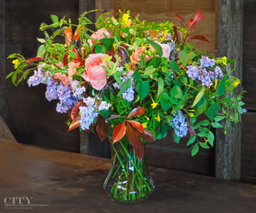 Rose and greenery floral arrangement city style and living magazine