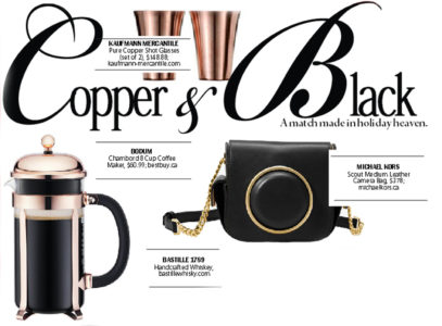 City Style and Living Magazine Gift Guide 2016 Black