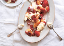 Peaches, Raspberries & Crème Fraîche