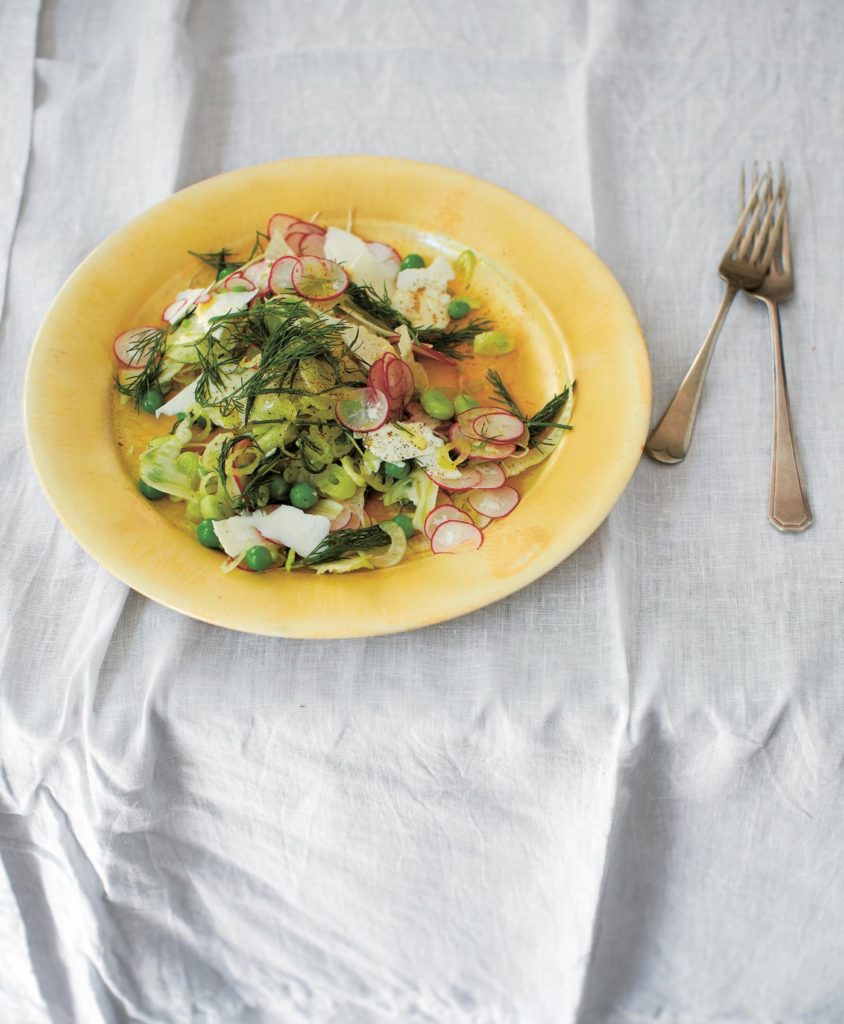 Shaved Fennel, Fava Beans, Peas, Dill & Ricotta Salata