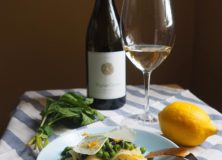 Handmade Pasta Layered with Fresh Ricotta, Mint and Peas