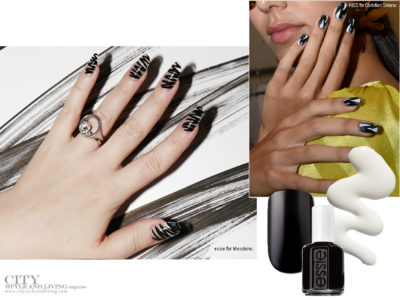 City Style and Living Magazine spring and summer nail trends black and white