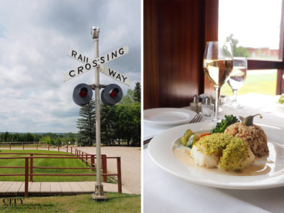 City Style and Living Magazine Travel Epic Train journeys in southern Alberta Heritage Park railway crossing and halibut lunch