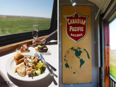 City Style and Living Magazine Travel Epic Train journeys in southern Alberta Aspen Crossing Mossleigh champagne brunch food
