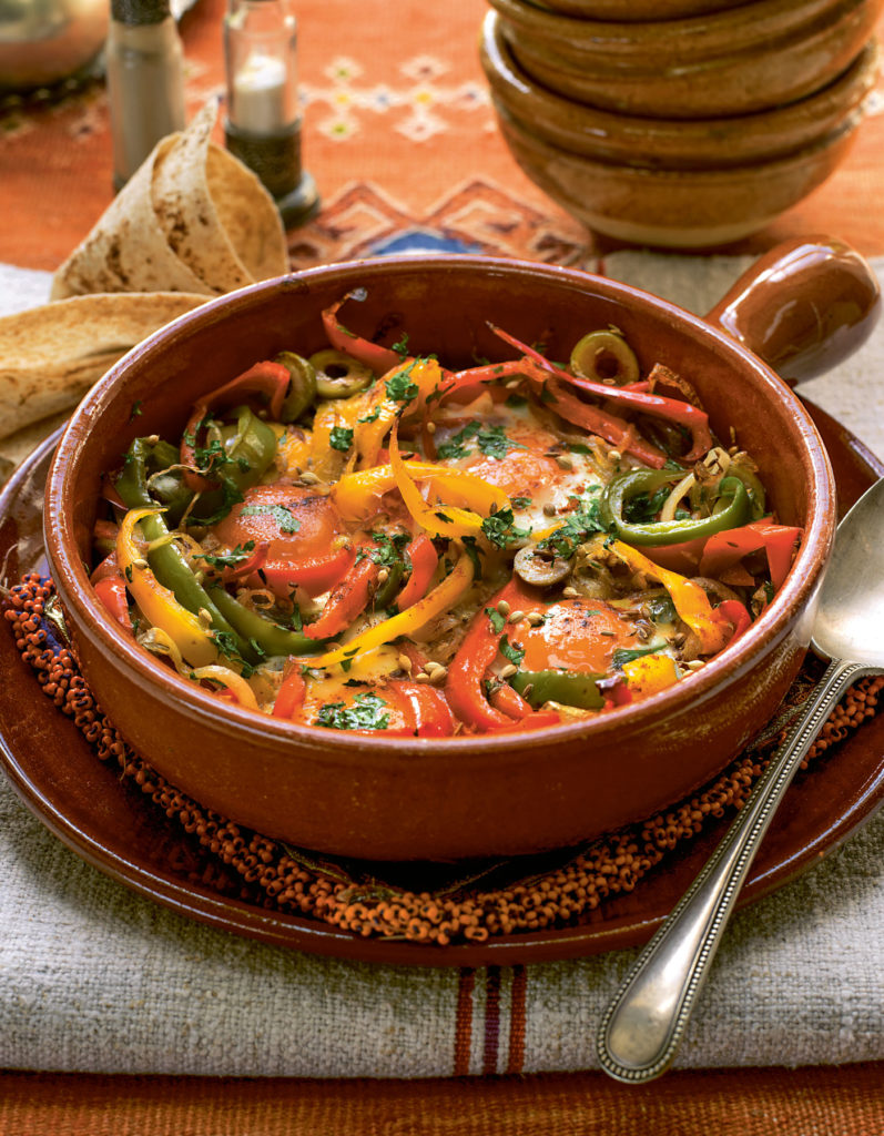 Three Pepper Tagine with Eggs