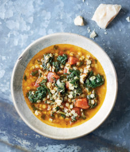 City Style and Living Magazine Winter 2019 Recipes Courgette Leaf and Fresh Tomato Soup with Pastina david munn