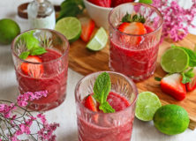 Strawberry and Lime Mojito Mocktail
