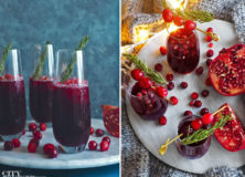 Pomegranate & Cranberry Royale (and Mocktail)