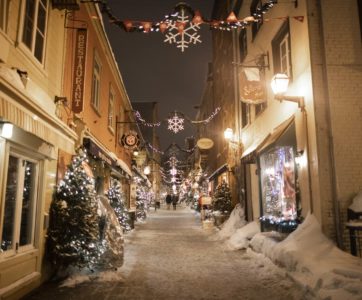 City Style and Living Winter 2022 4 Holiday Getaways You’ll Love Old Quebec City street