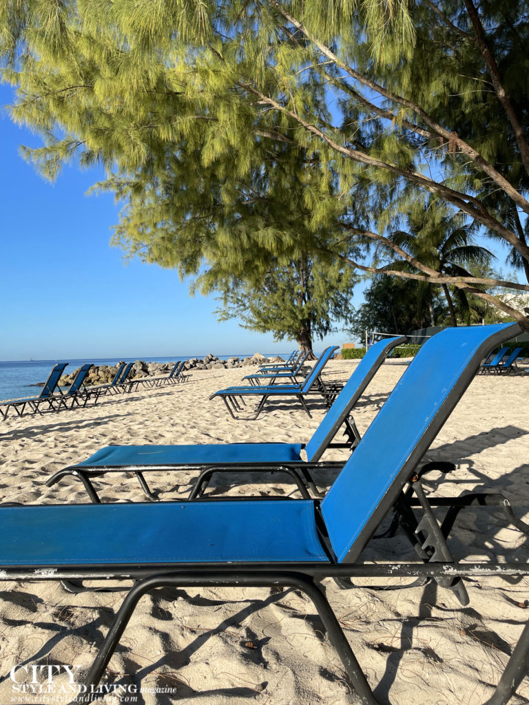 close of beach chairs at Divi Southwinds Beach Resort Barbados