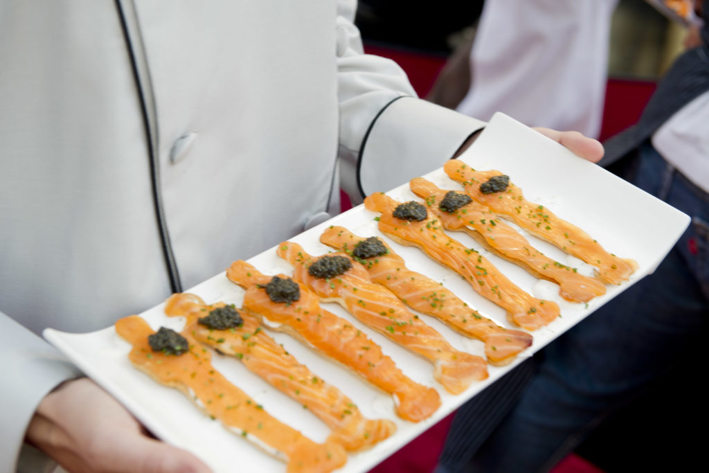 Smoked Salmon oscars with food prepared by Wolfgang Puck arrives for the 84th Annual Academy Awards® from Hollywood, CA 