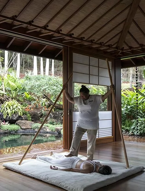 A spa treatment at The Four Seasons Sensei Lanai Hawaii
