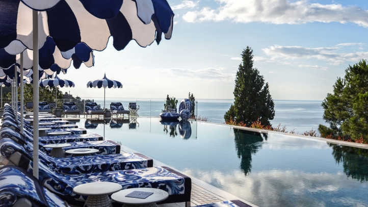 City Style and Living Summer 2023 Dolce&Gabbana Casa San Domenico Palace, Taormina, A Four Seasons Hotel pool