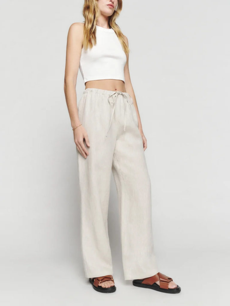 City Style and Living Summer 2023 Tomato Girl style Reformation Olina linen pant