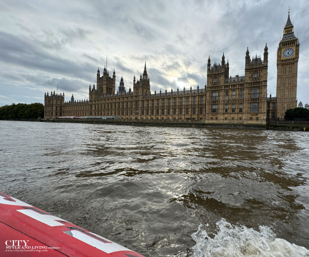 City Style and Living Winter 2024/2025 Britain Takes Centre Stage London Thames Boat near parliament