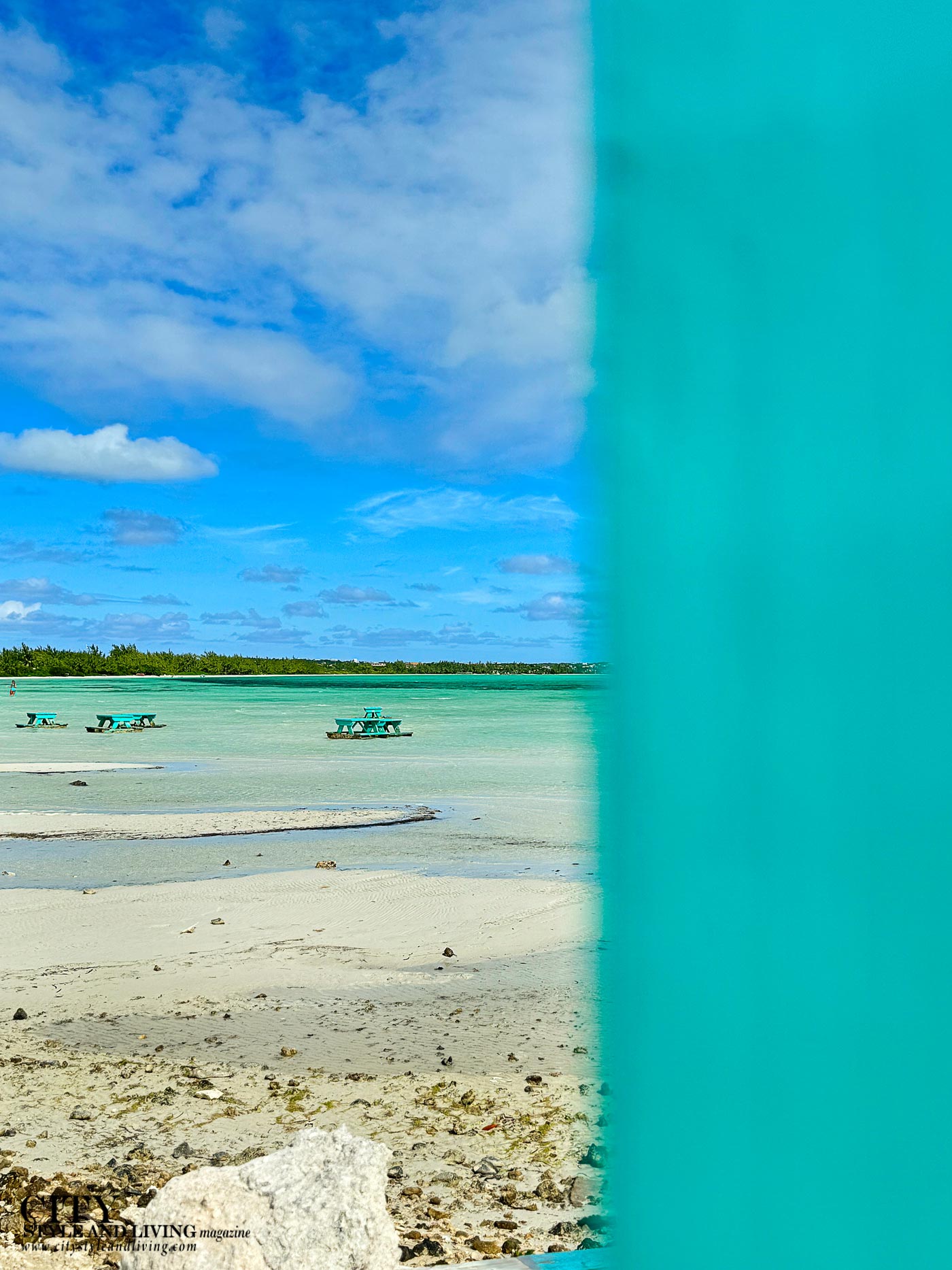 City Style and Living Magazine Spring 2025 Turks and Caicos Tables in Water