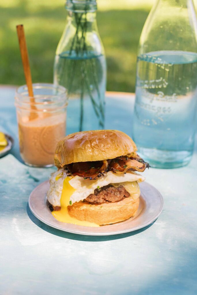 Weekday Dinner Idea: Brunch Burgers with Cheddar and Pancetta