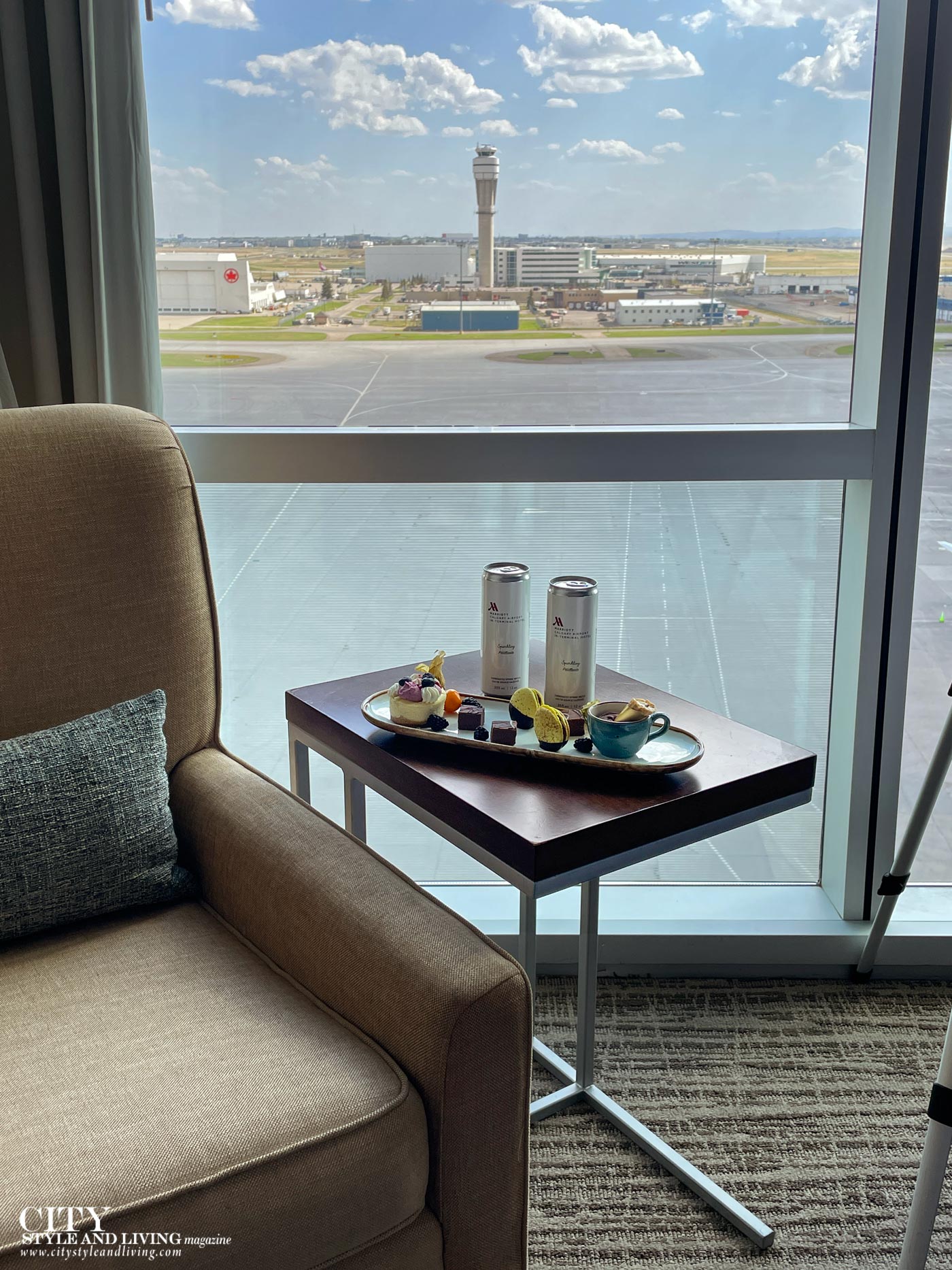 City Style and Living Magazine Fall 2025 Calgary Airport Marriott Runway Room and amenities