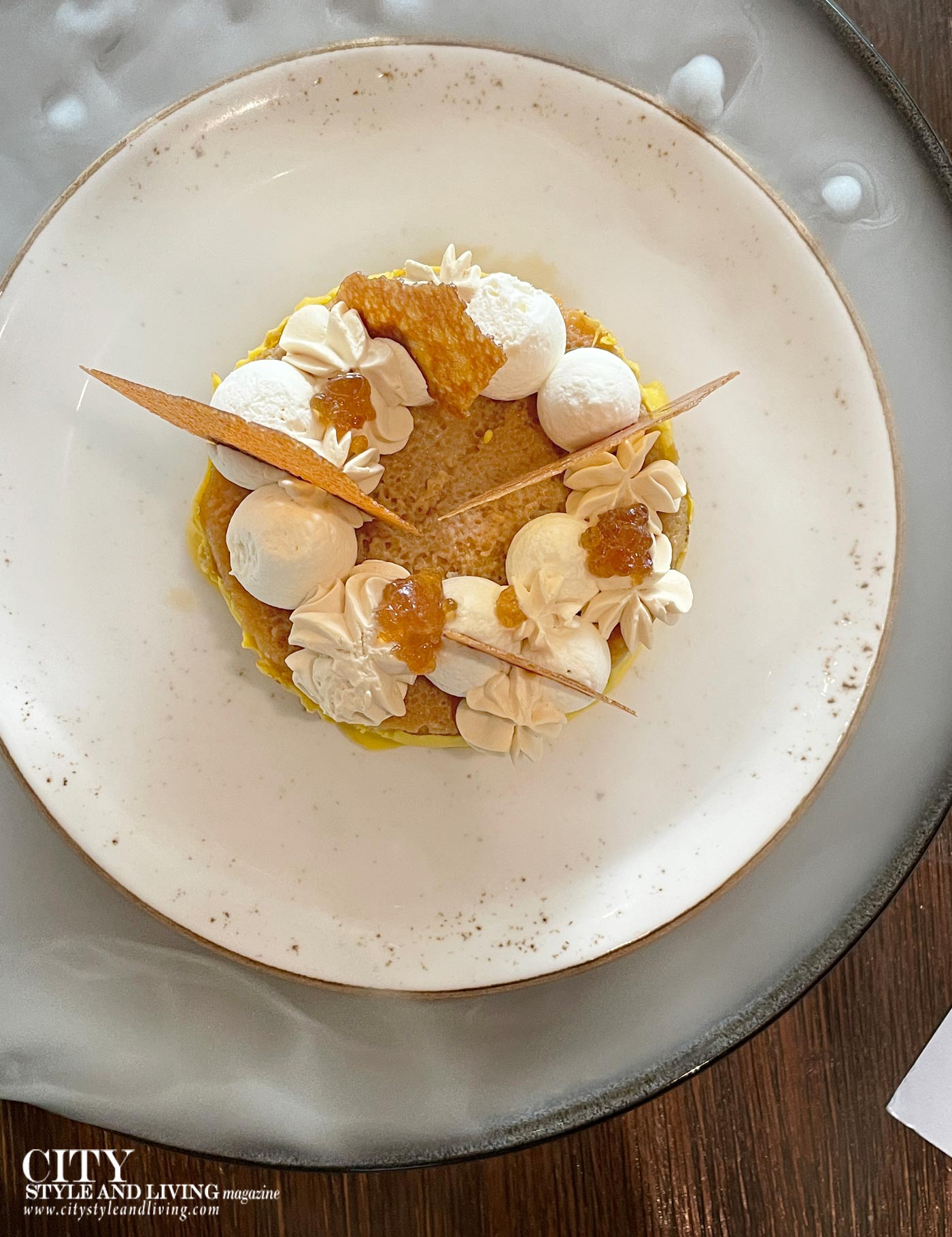 City Style and Living Magazine Fall 2025 Calgary Airport Marriott In-Terminal Hotel Yakima restaurant plated Dessert