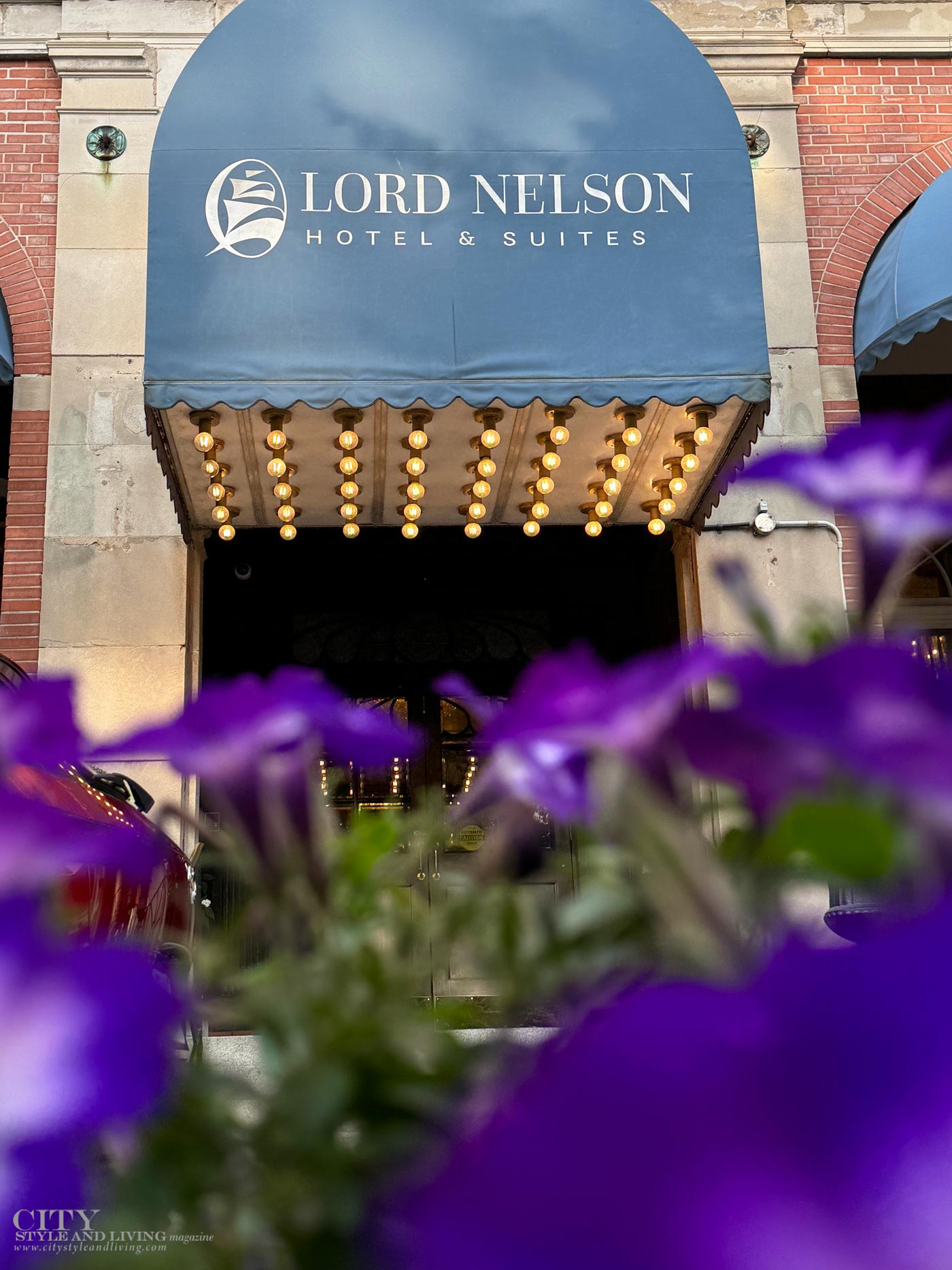 City Style and Living Magazine Winter 2025 The Lord Nelson Hotel and Suites Halifax Exterior with Flowers