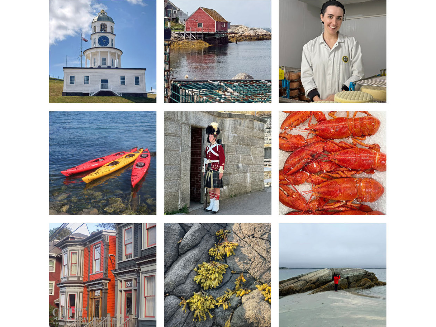 City Style and Living Magazine Winter 2025 Road Trip Halifax & Dartmouth Nova Scotia Collage annapolis cheese, lobster, peggys cove; citadel;