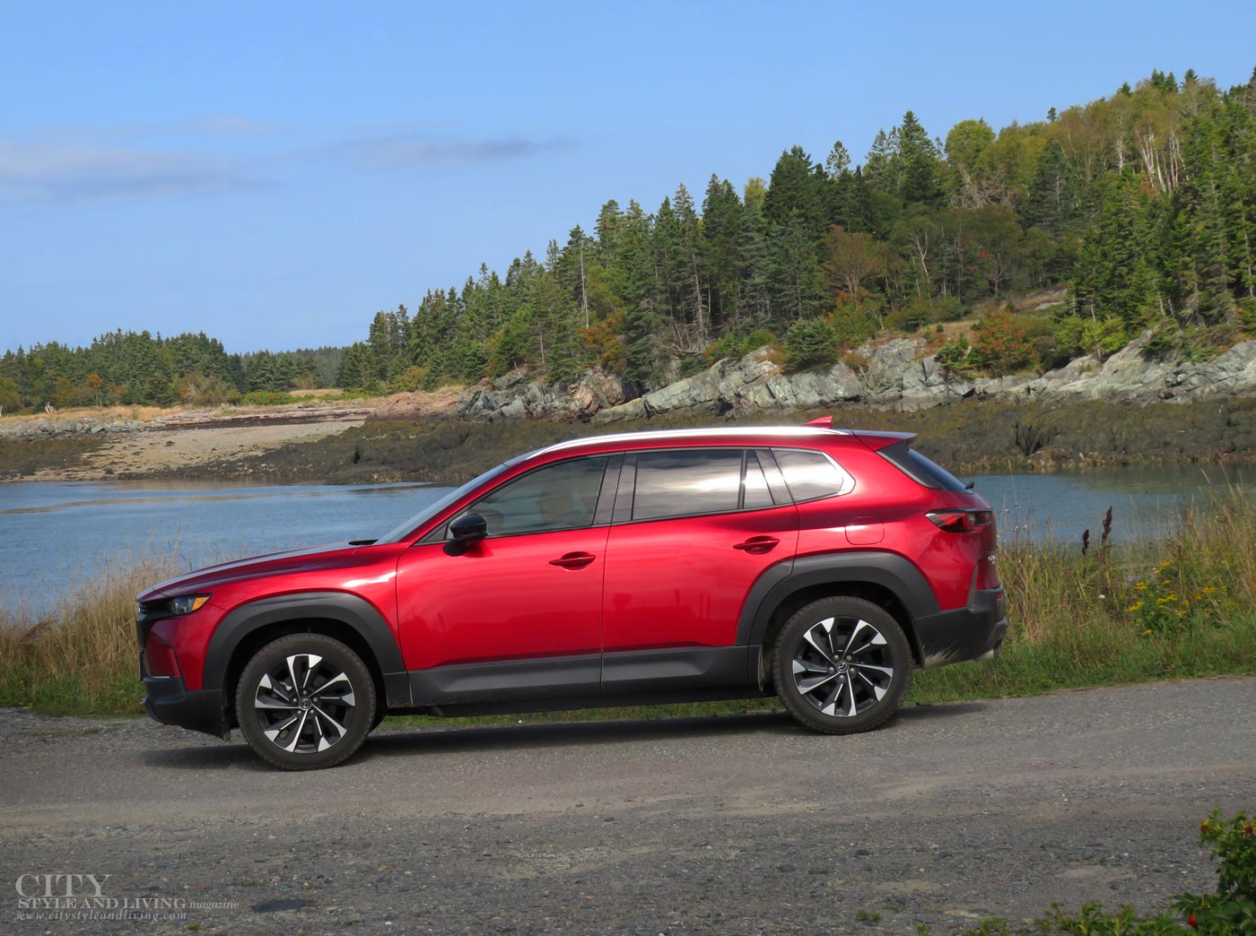 City Style and Living Magazine Winter 2025 We Drove This Vehicle 6,000 Kilometres Through The Canadian Maritimes, Here's How it Went Blue Skies near Hopewell Rocks