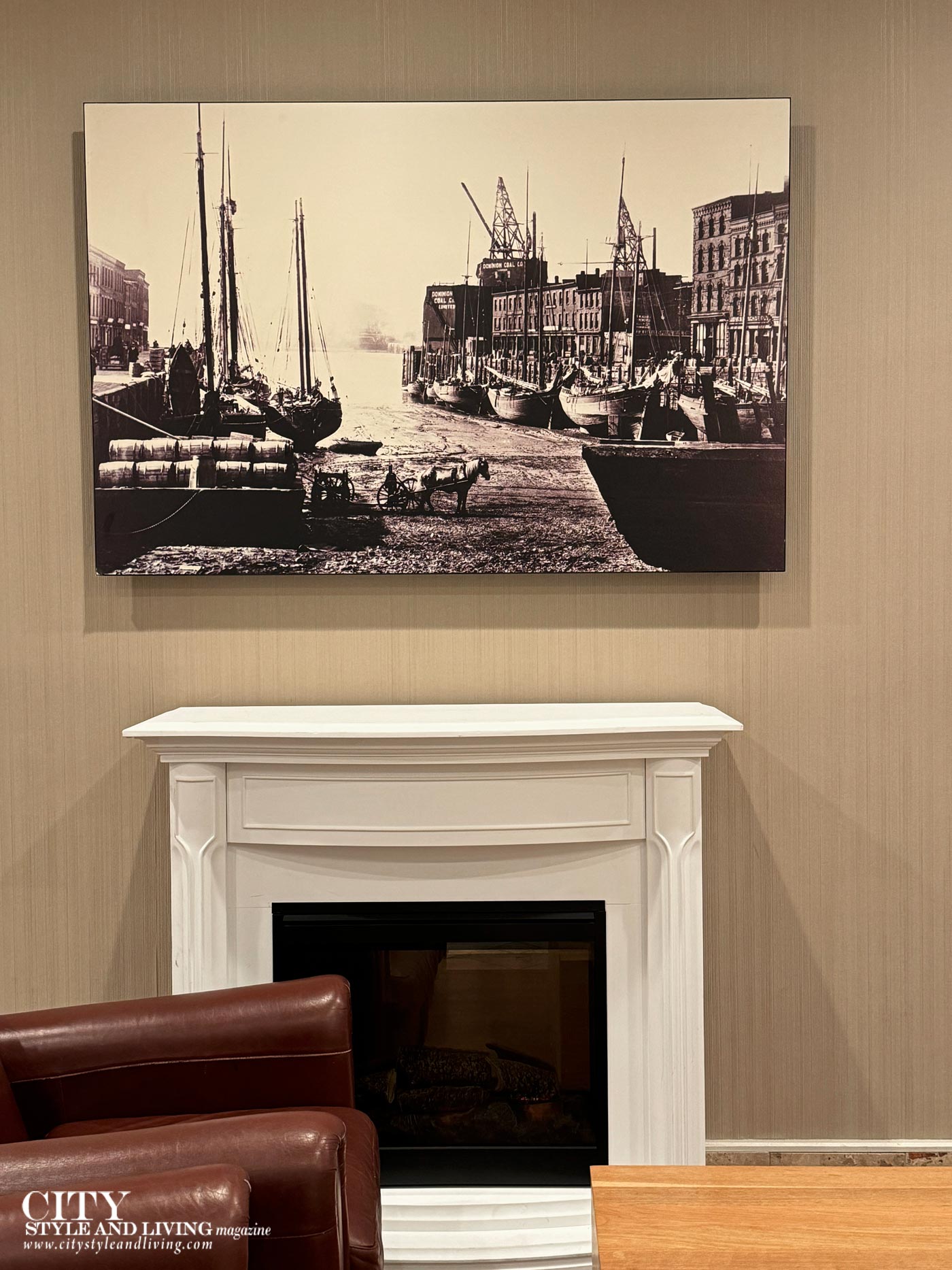 City Style and Living Magazine Winter 2025 Delta Hotels Saint John fireplace