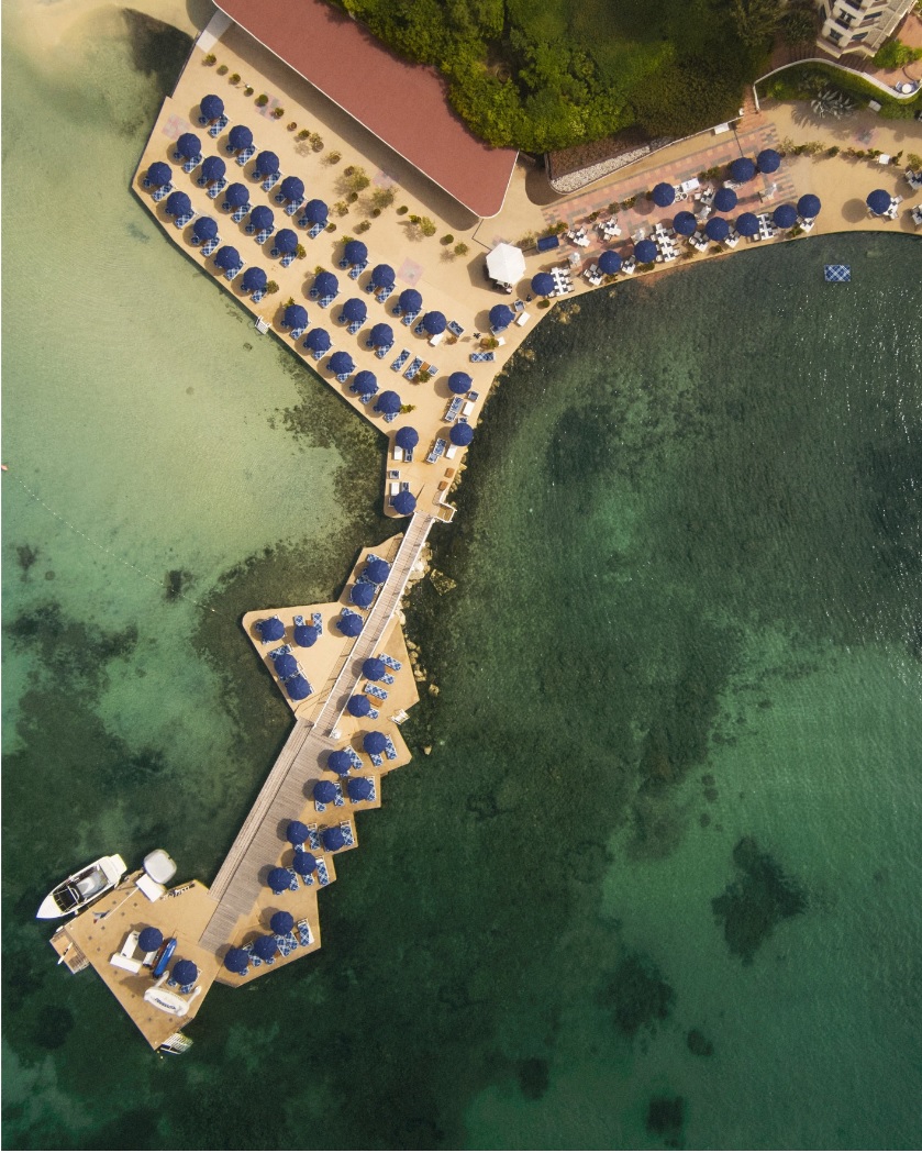 Burberry Belles Rives Hotel French Riviera aerial
