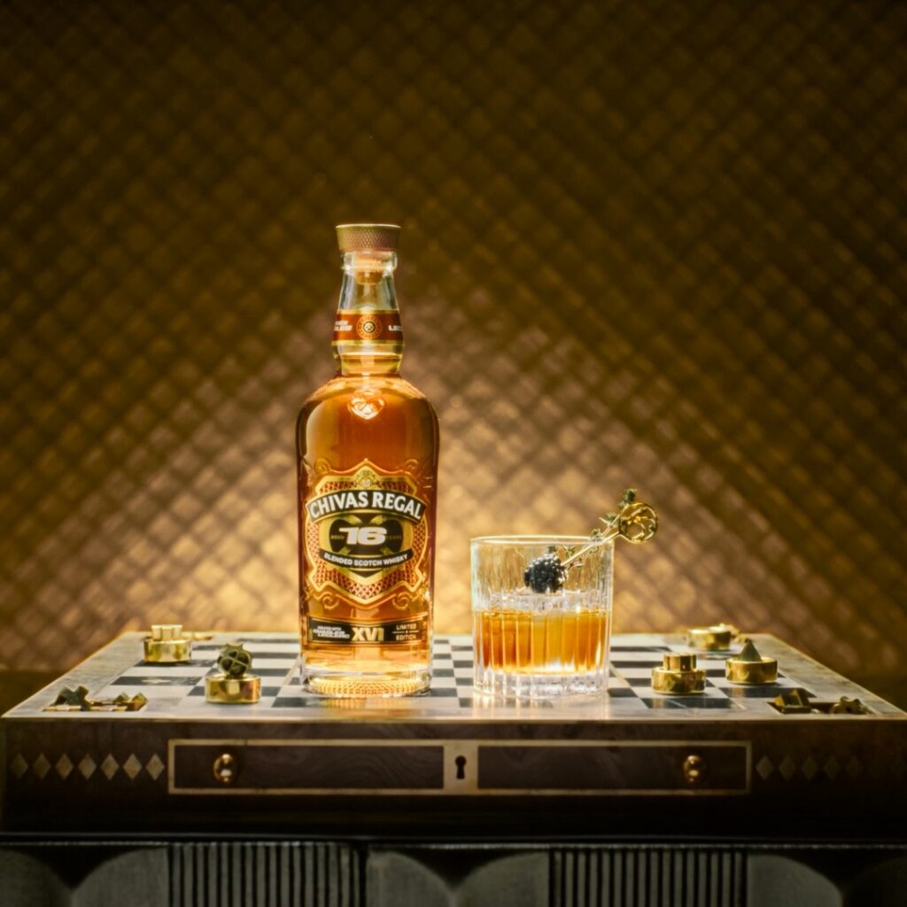 Chivas Regal and Global Brand Ambassador Charles Leclerc chivas regal 16 bottle shot