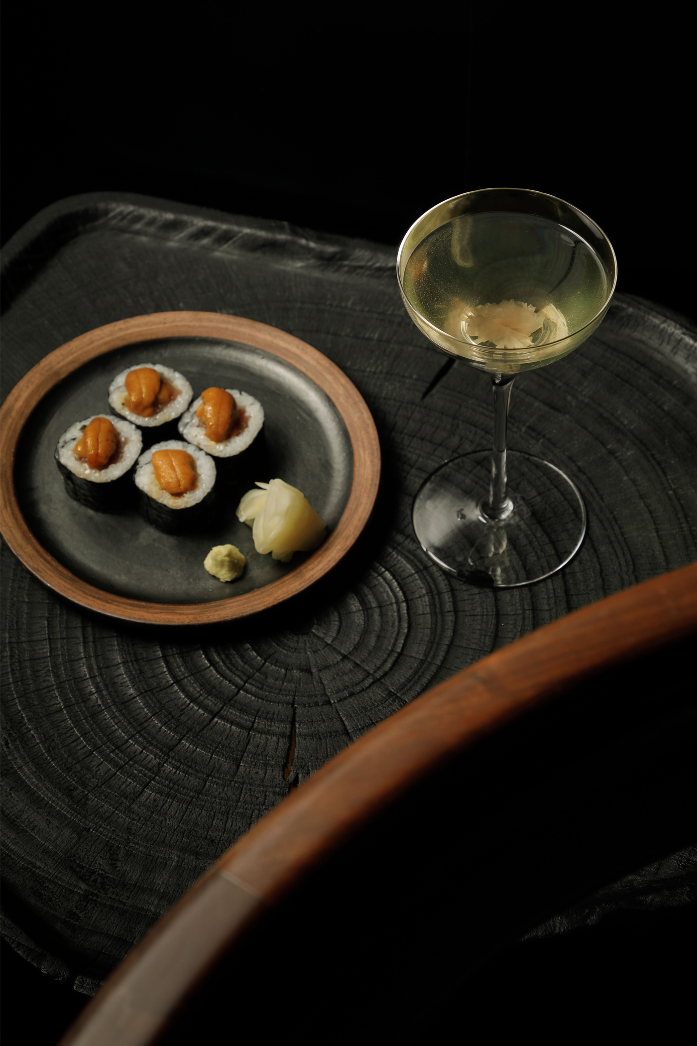 Six Senses Kyoto Japan Nine Nine Tails Bar cocktail and food